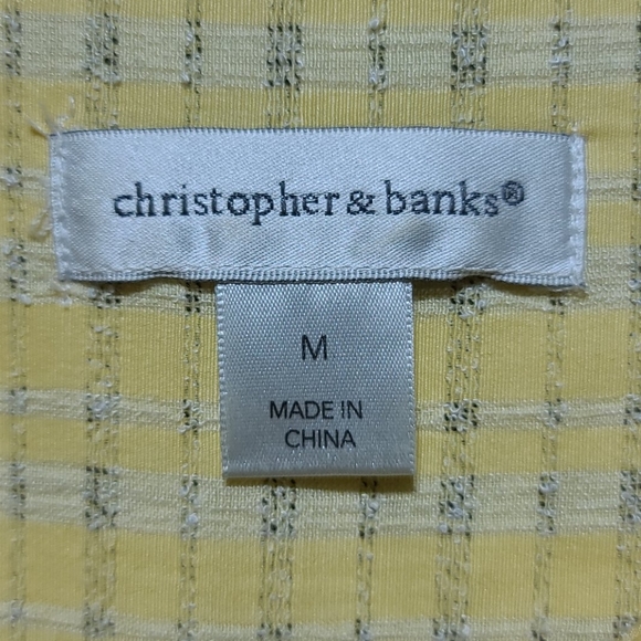 Christopher & Banks button front tunic top - Picture 8 of 11